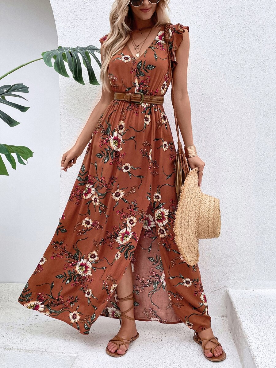 Vestido Alana Floral Longo