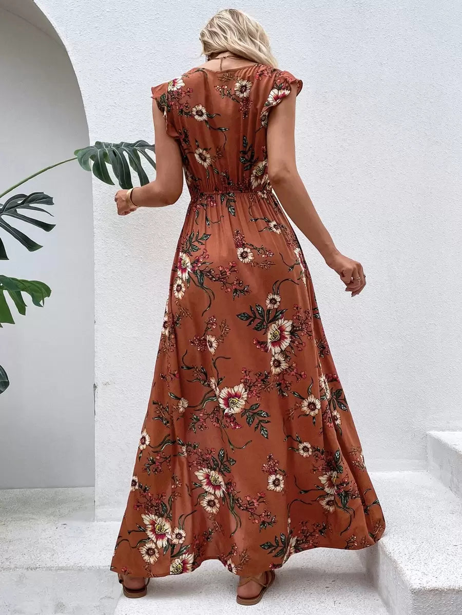 Vestido Alana Floral Longo