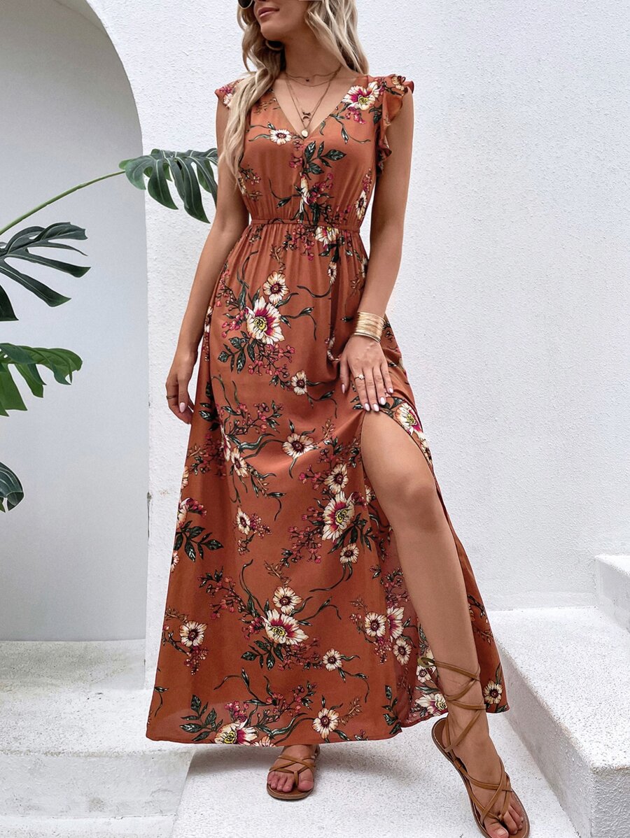Vestido Alana Floral Longo