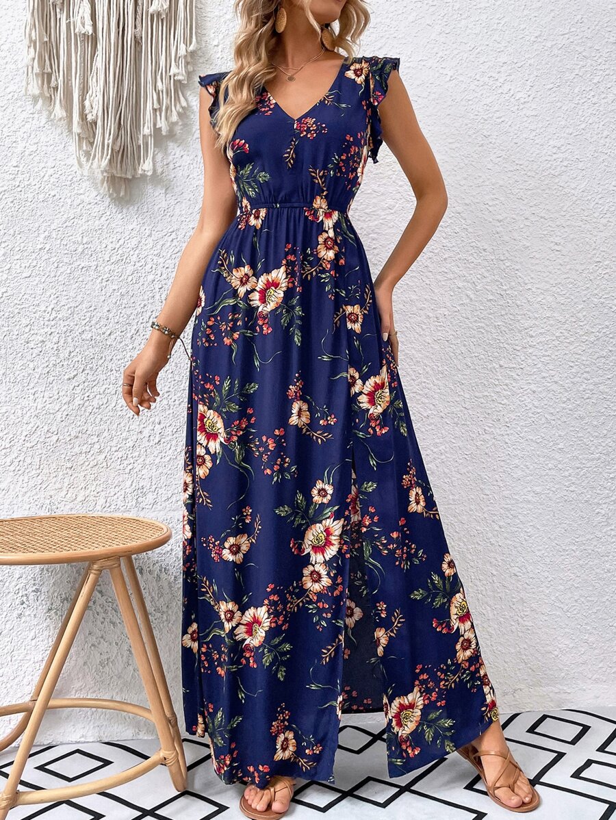 Vestido Alana Floral Longo