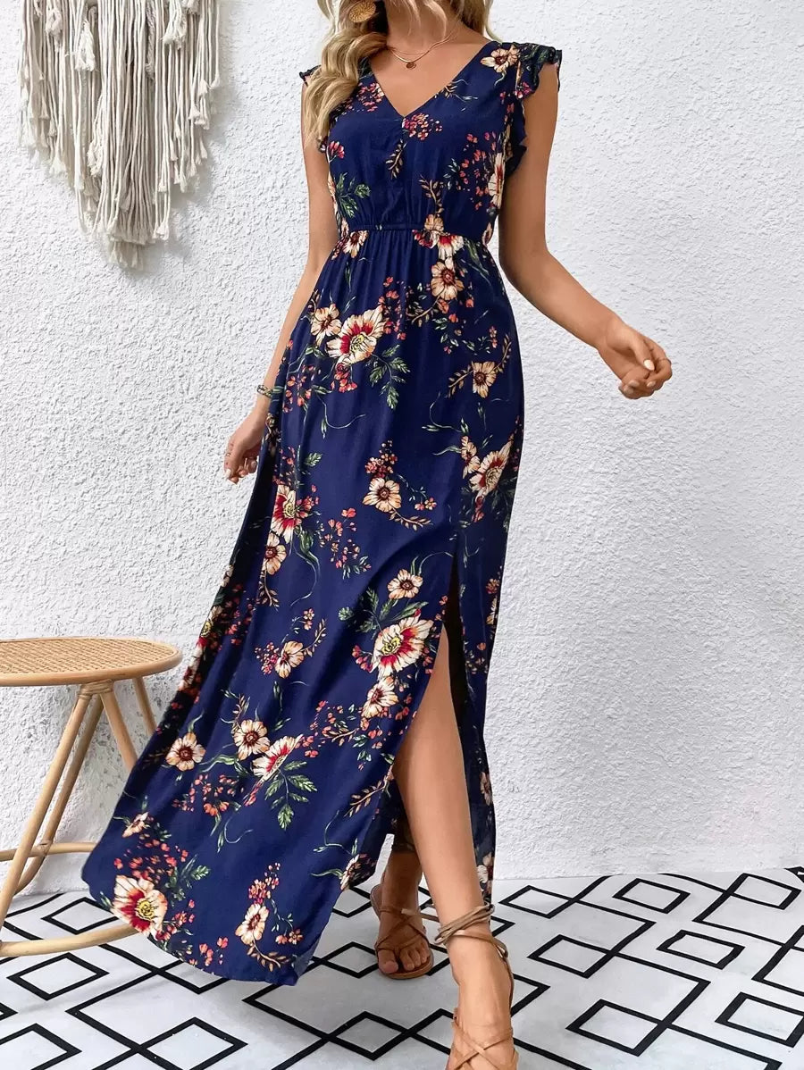 Vestido Alana Floral Longo