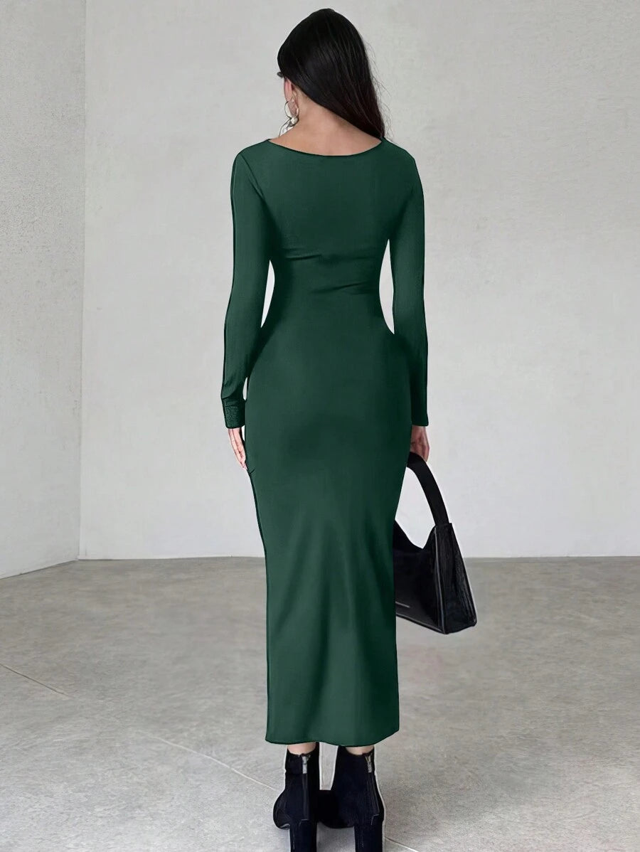 Vestido Olivia Noir Plissé