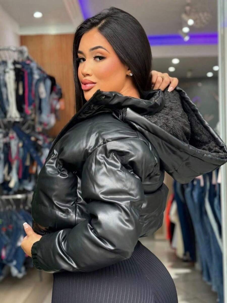 Jaqueta Aurora Puffer Leather
