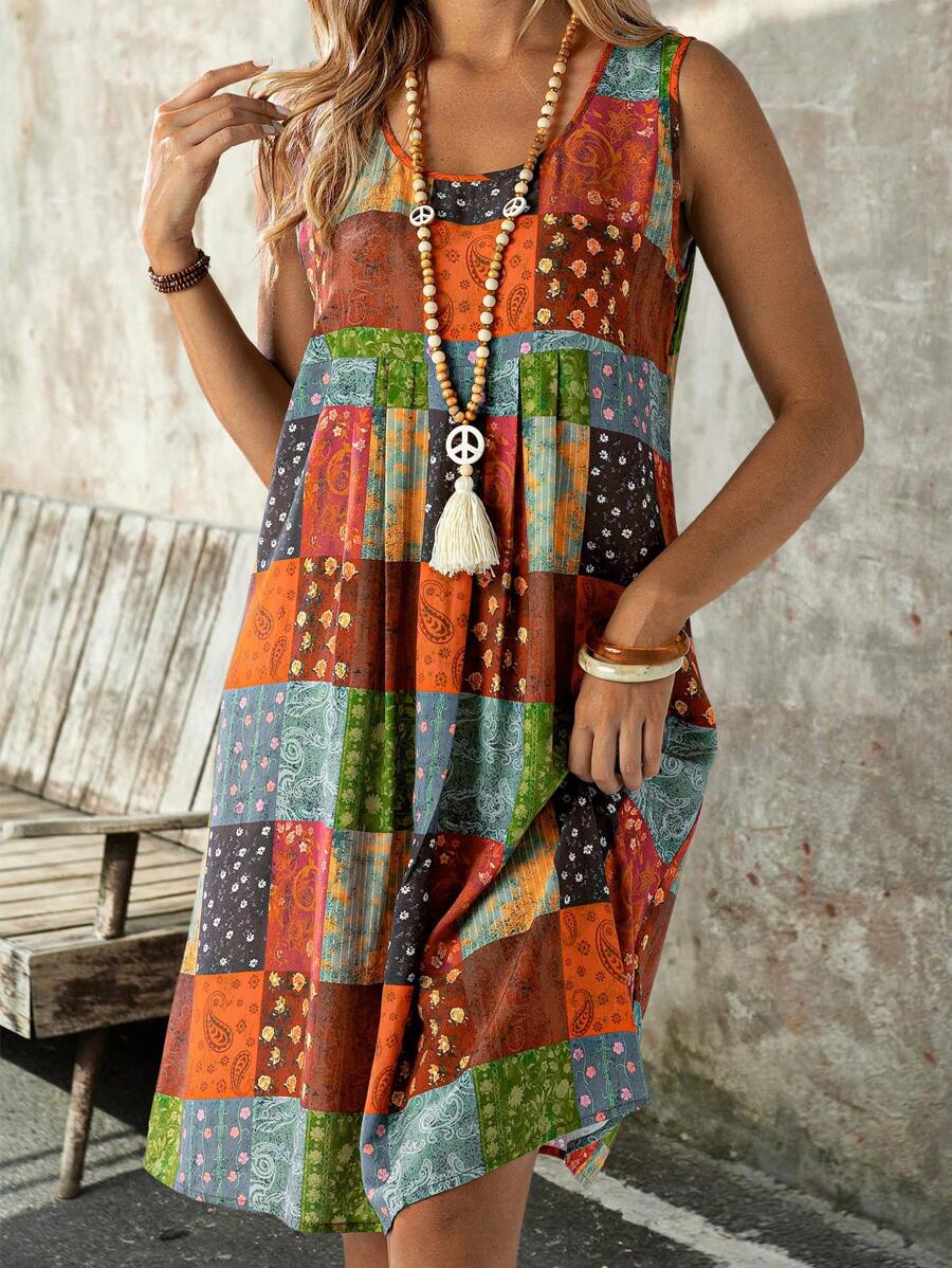 Vestido Rafaela Paisley Curto