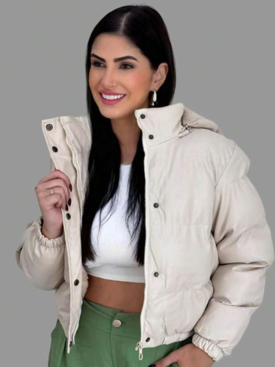 Jaqueta Aurora Puffer Leather