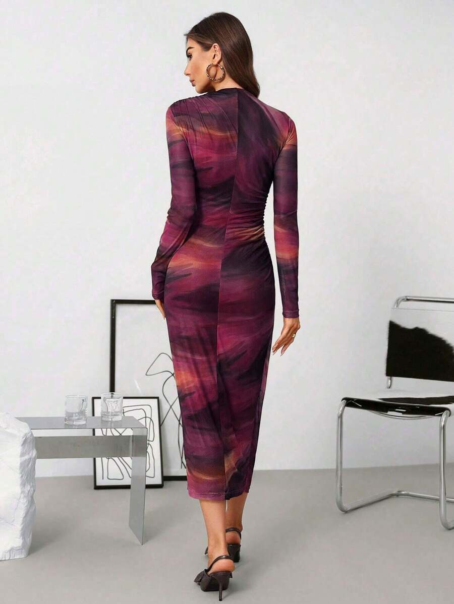 Vestido Nicole Abstract Noir