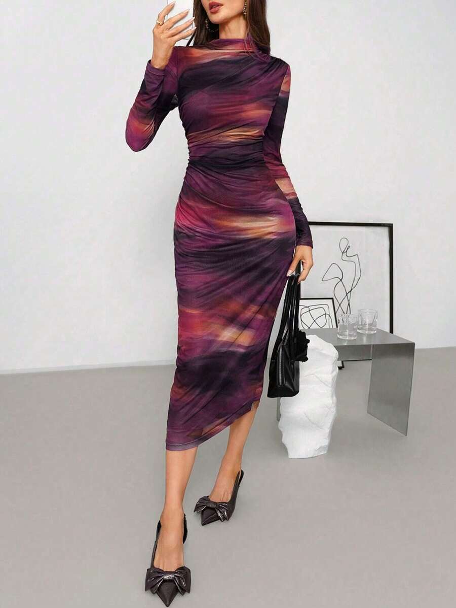 Vestido Nicole Abstract Noir