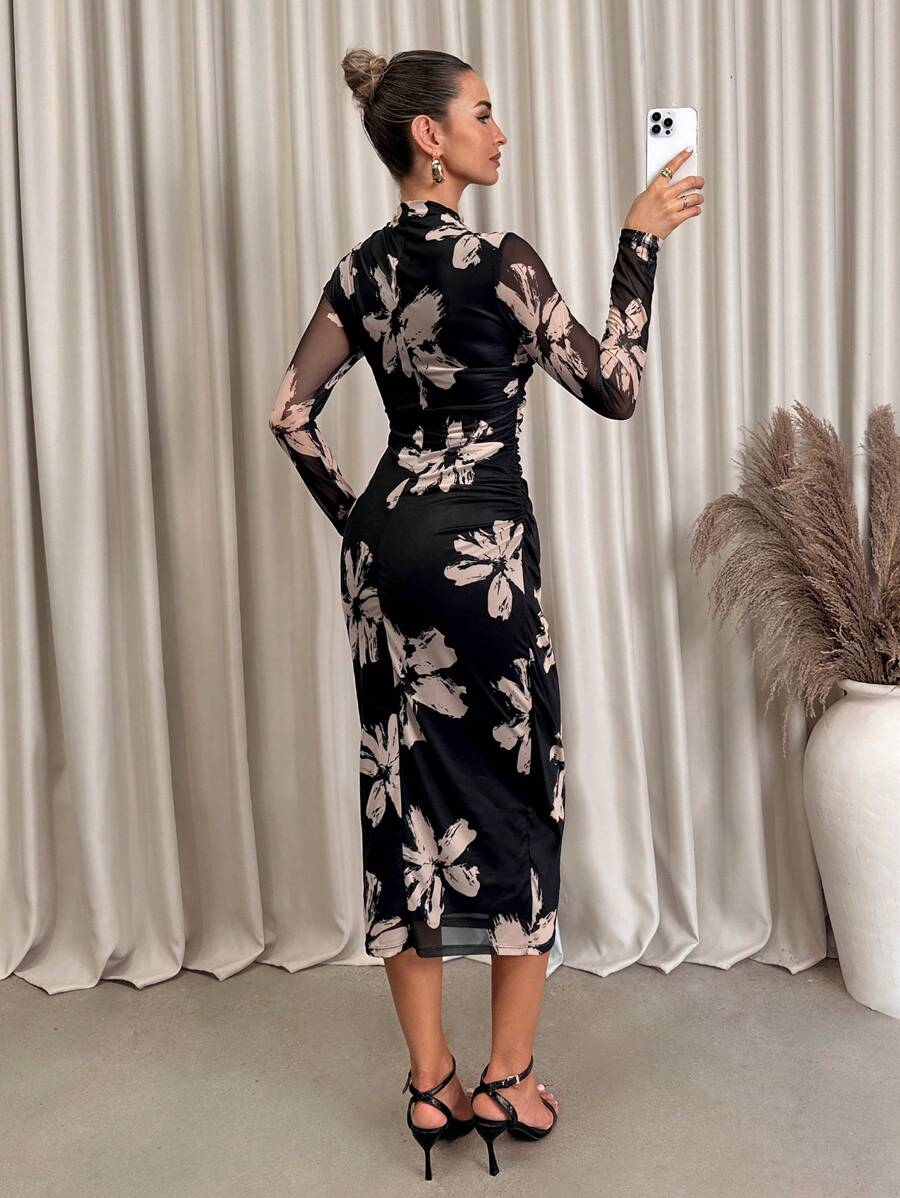 Vestido Nicole Abstract Noir