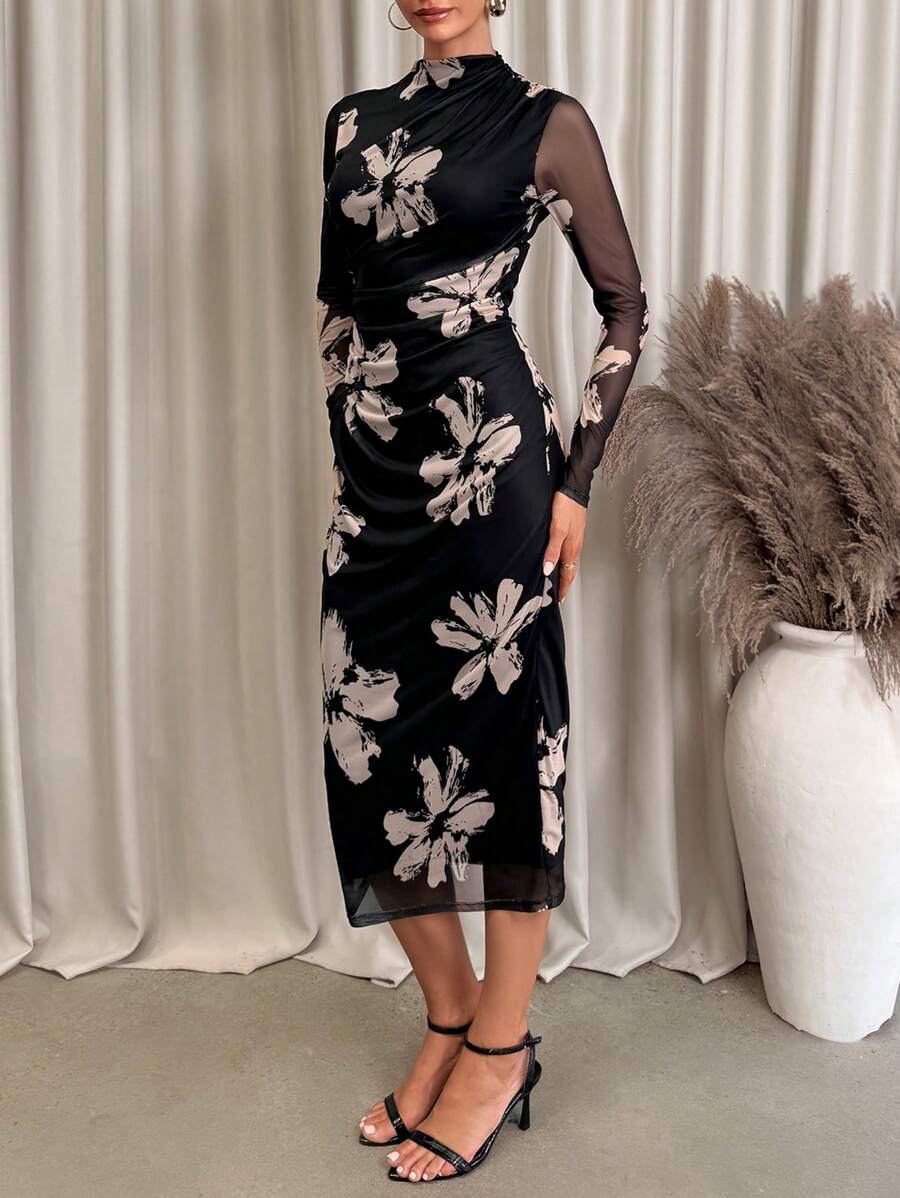 Vestido Nicole Abstract Noir