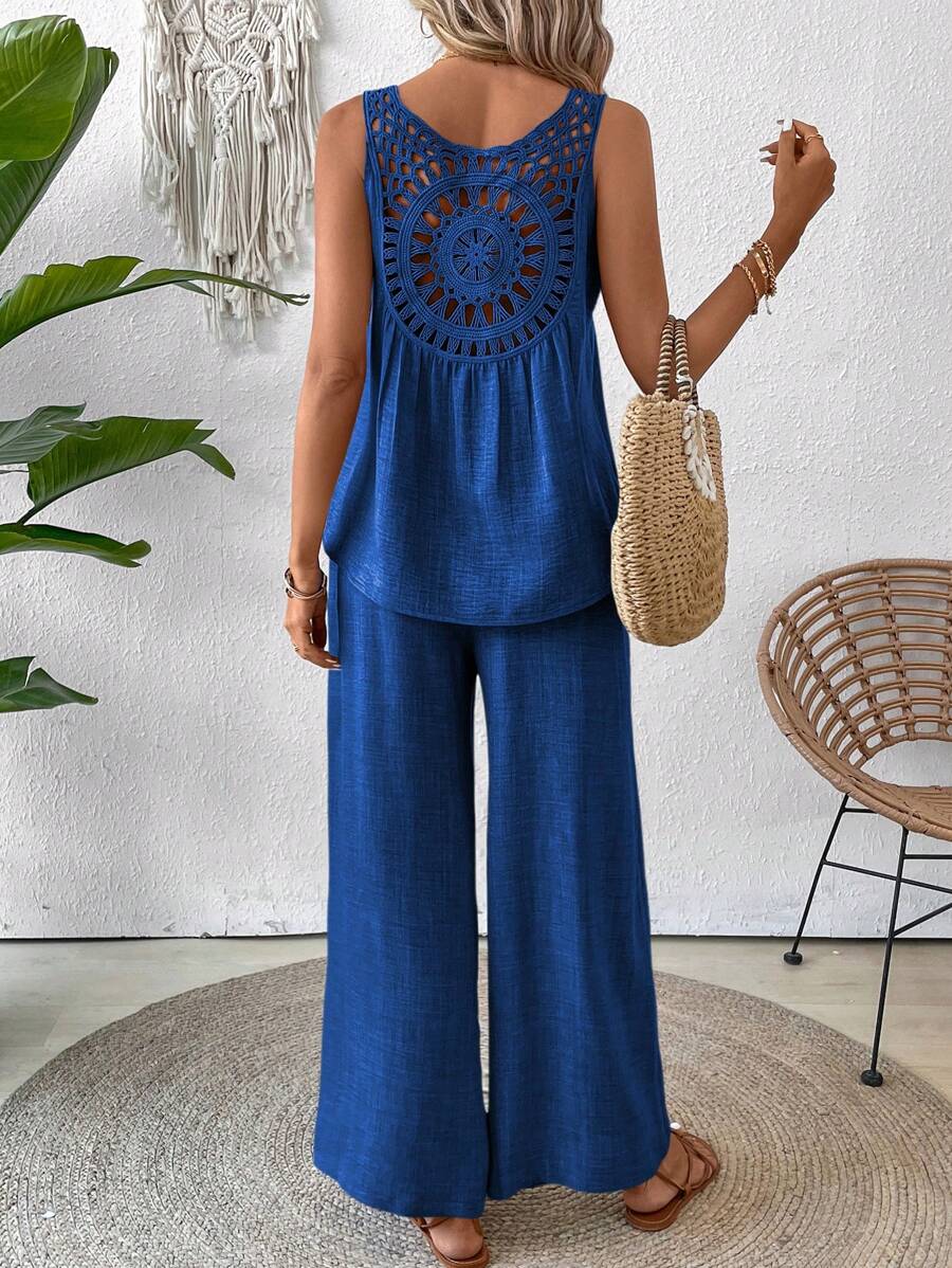 Conjunto Calvaya Casual com Top e Calça Longa