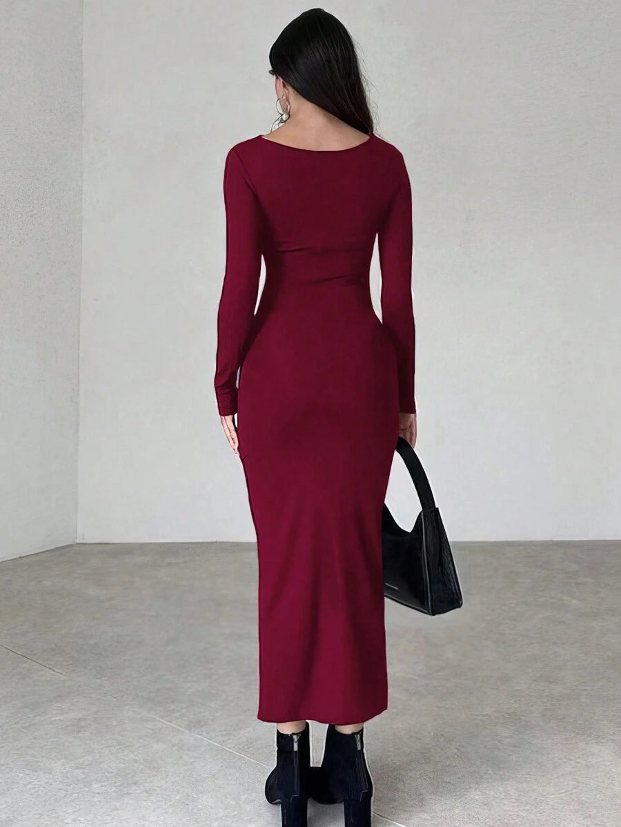 Vestido Olivia Noir Plissé