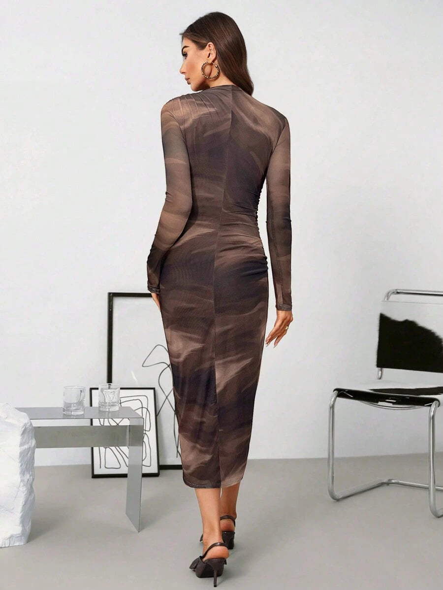 Vestido Nicole Abstract Noir
