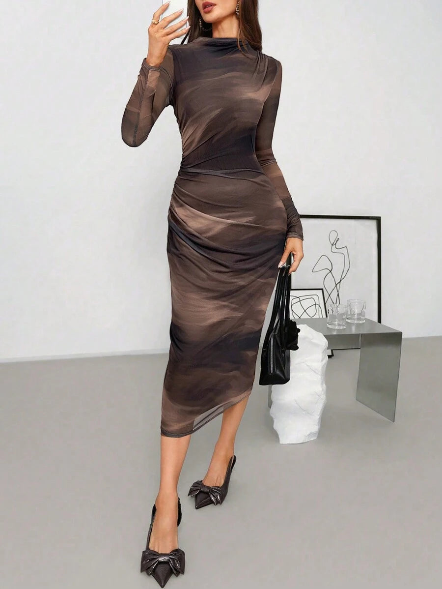 Vestido Nicole Abstract Noir