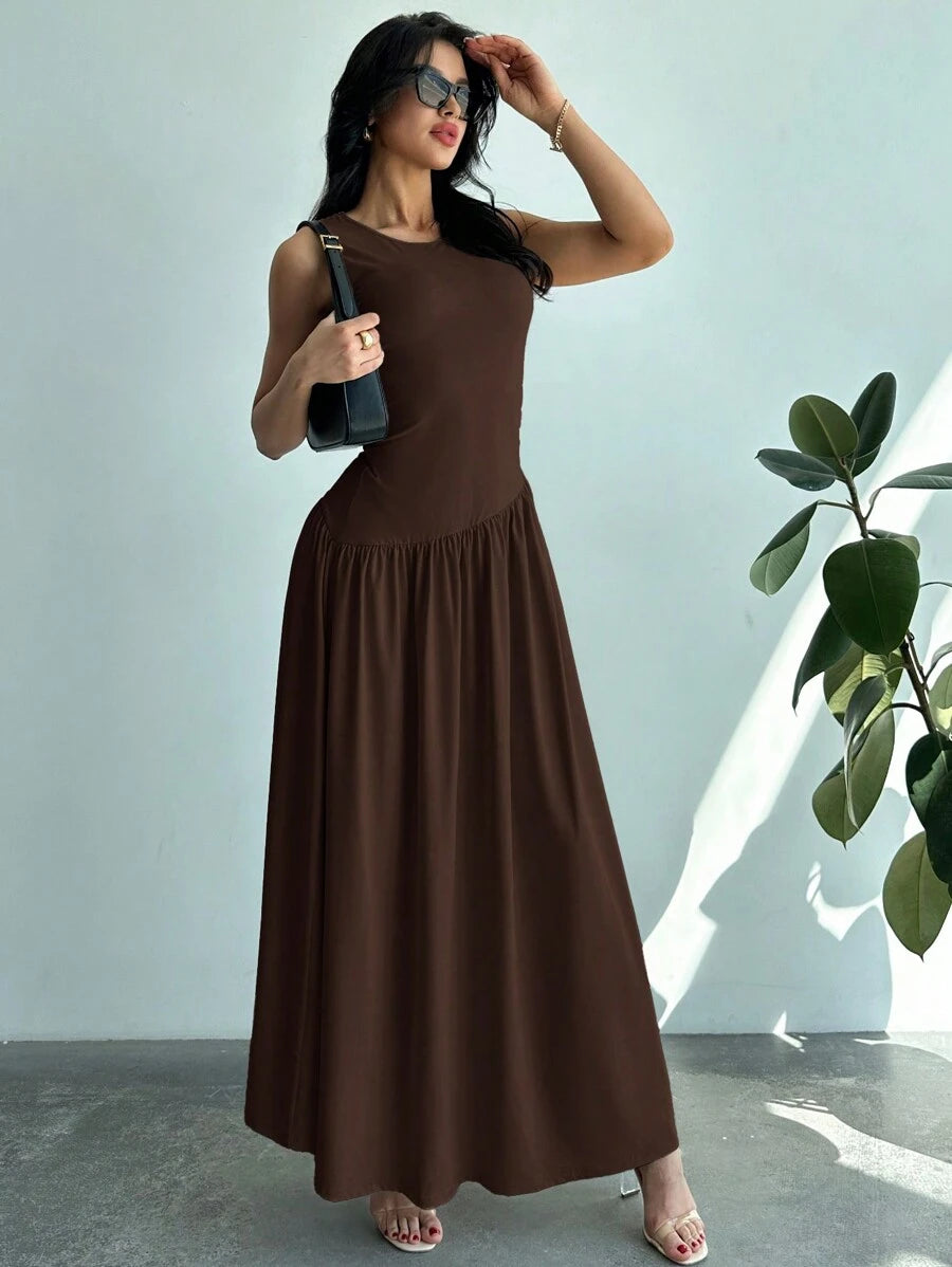 Vestido Amélie Minimalista Longo