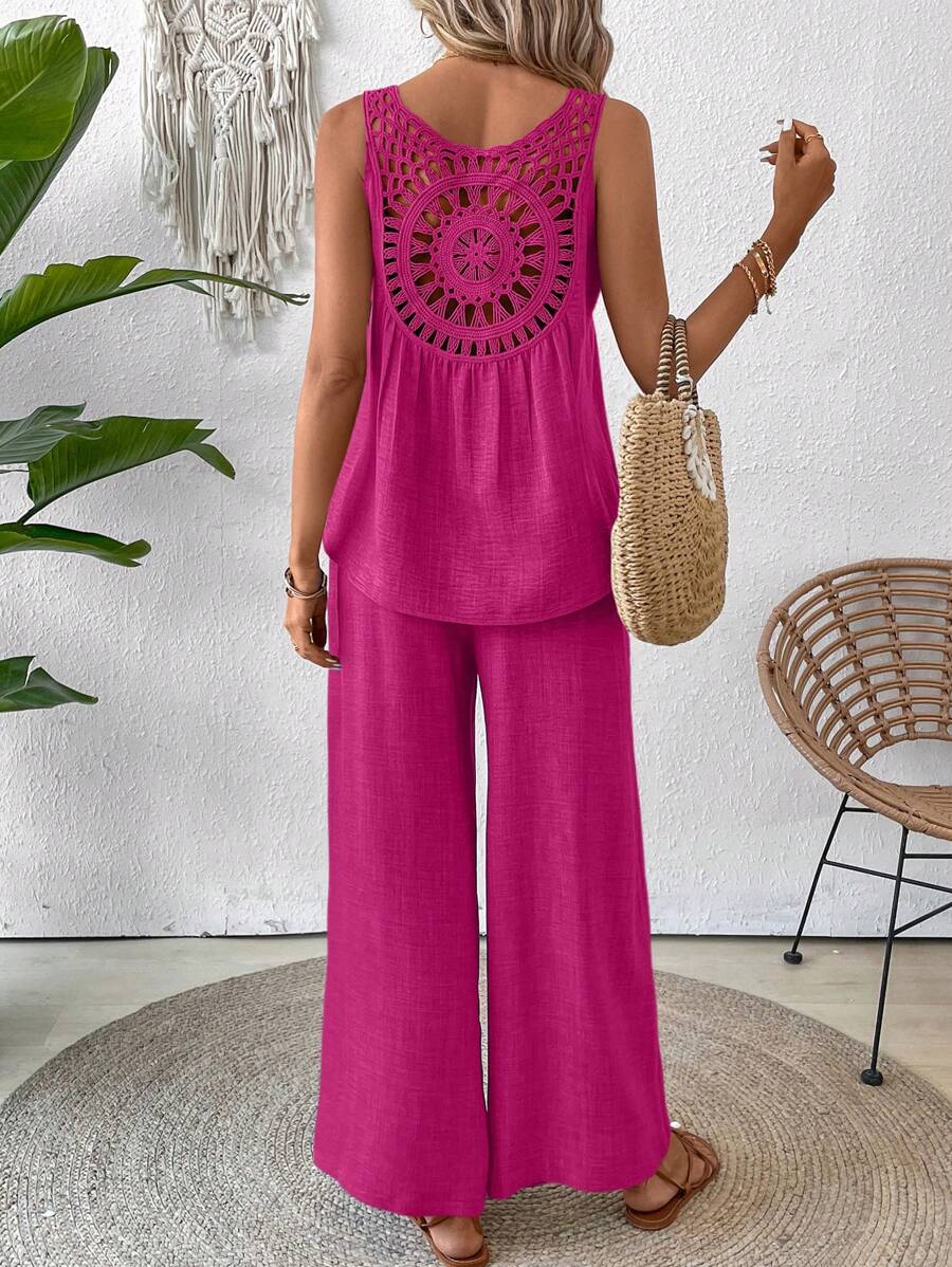 Conjunto Calvaya Casual com Top e Calça Longa