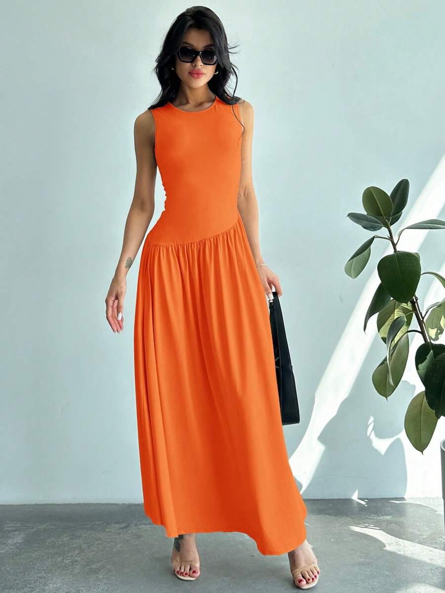 Vestido Amélie Minimalista Longo