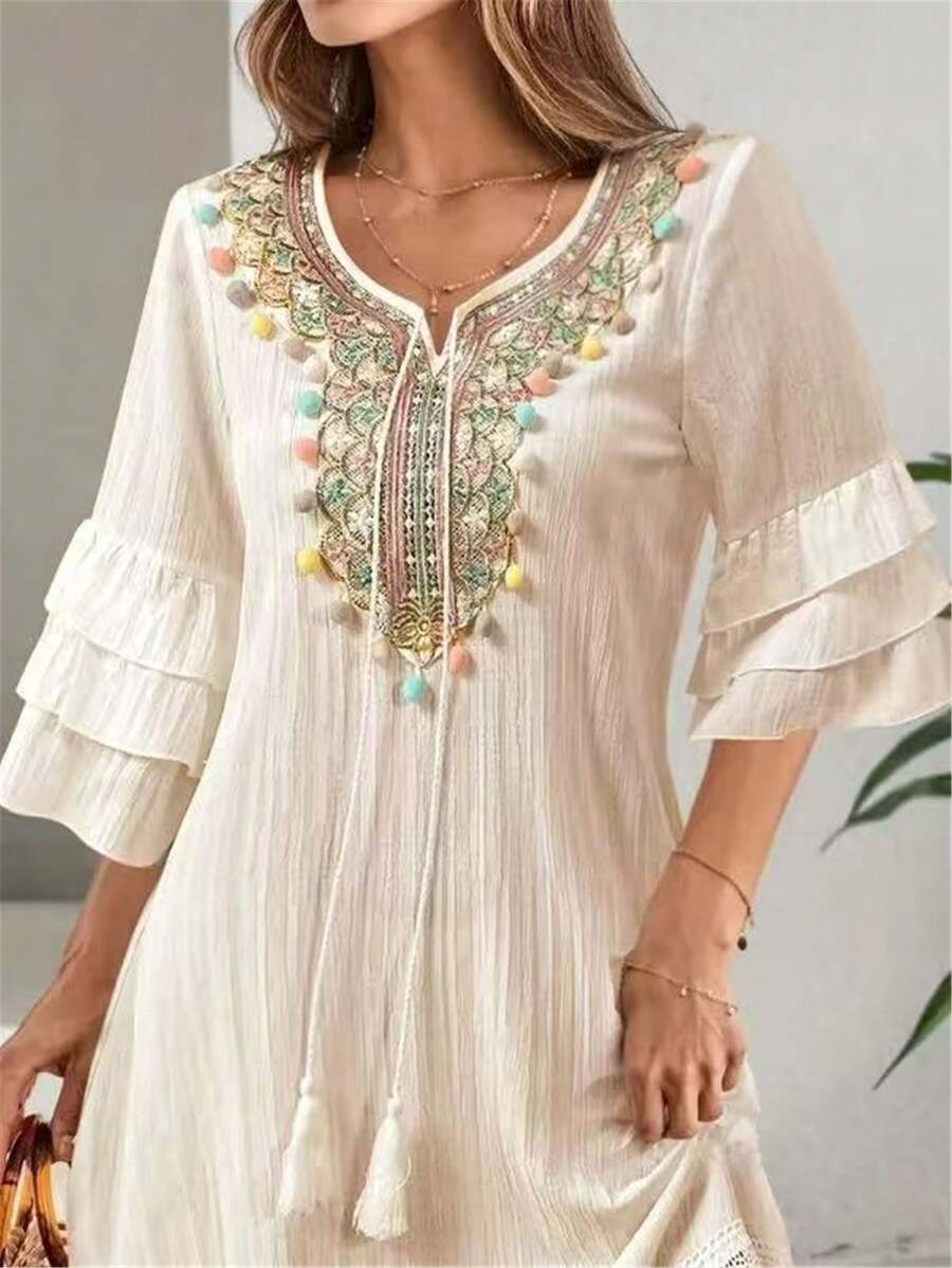 Vestido Isadora Bordado Curto