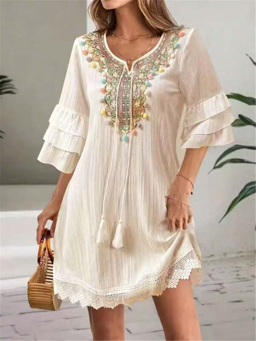 Vestido Isadora Bordado Curto