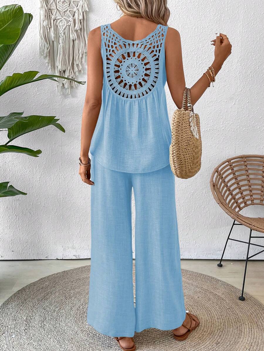 Conjunto Calvaya Casual com Top e Calça Longa