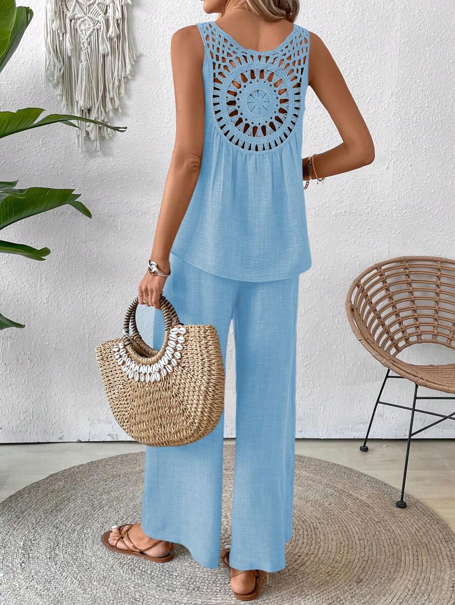 Conjunto Calvaya Casual com Top e Calça Longa