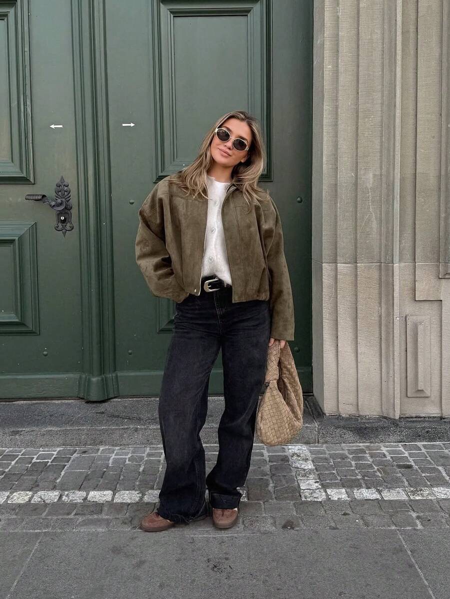Jaqueta Valentina Suede Military