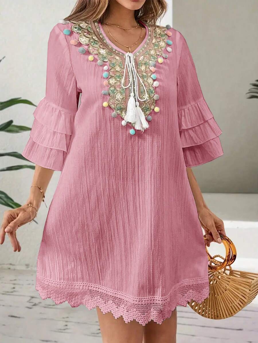 Vestido Isadora Bordado Curto