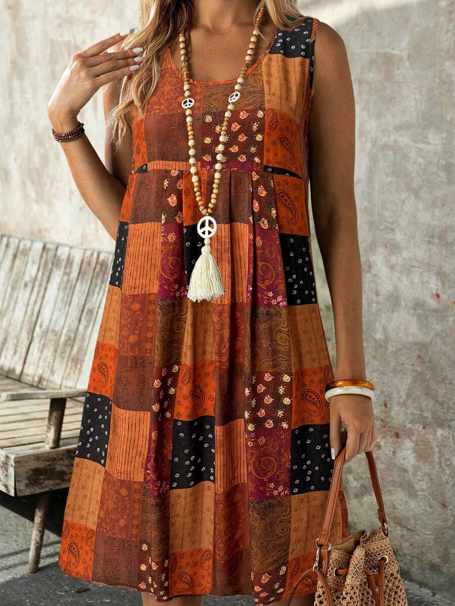 Vestido Rafaela Paisley Curto