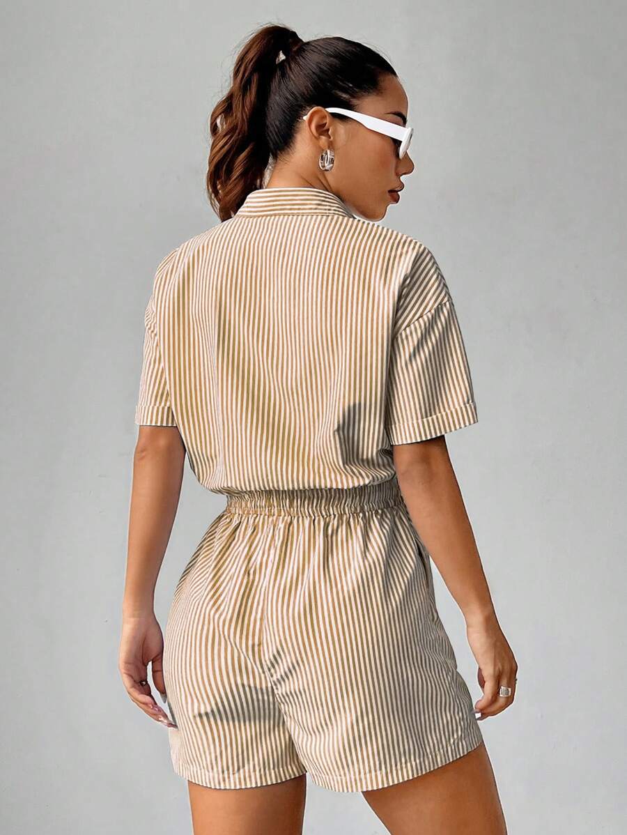 Macacão Flirla Listrado de Verão