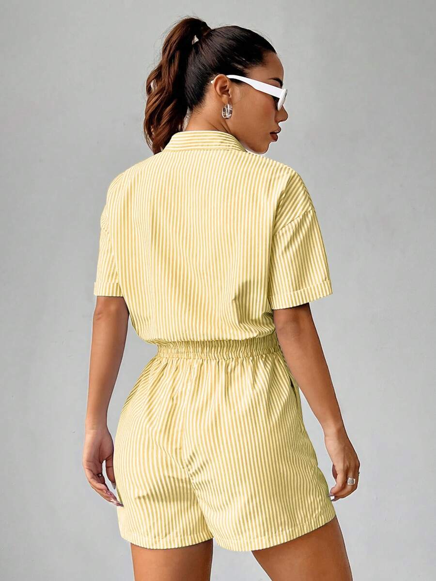 Macacão Flirla Listrado de Verão