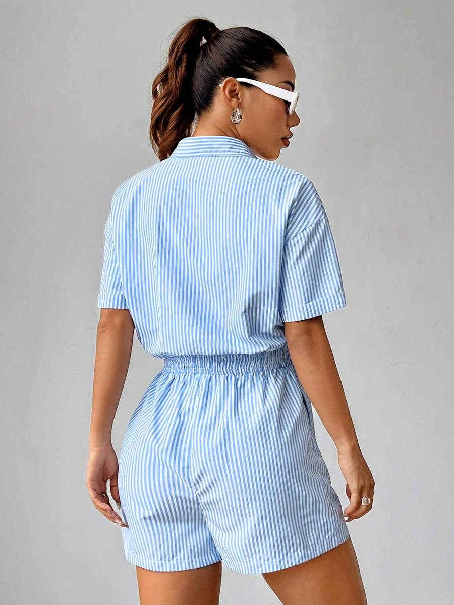 Macacão Flirla Listrado de Verão