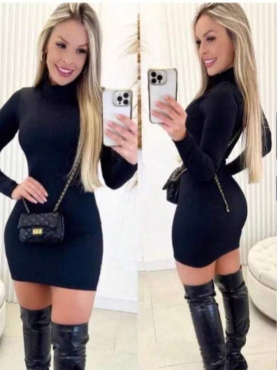 Vestido Bianca Noir Ribbed