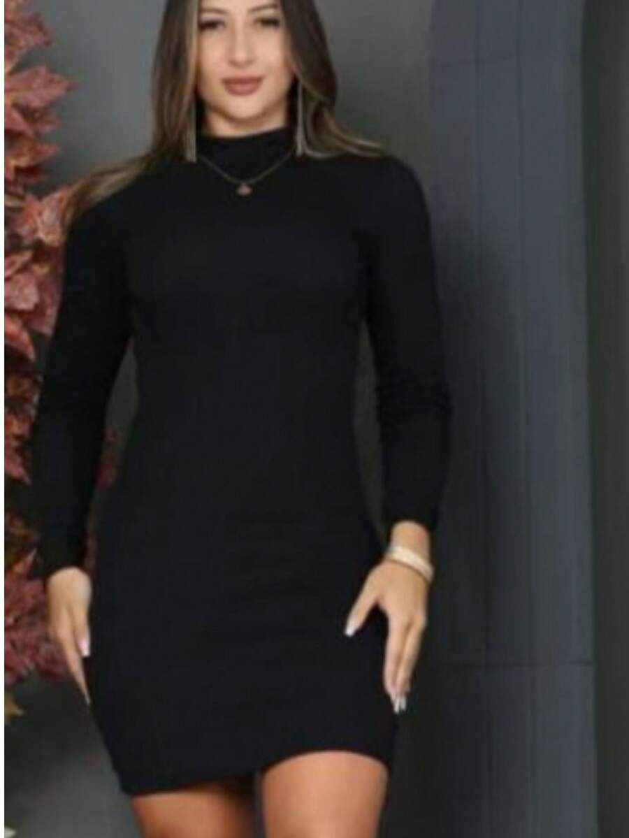 Vestido Bianca Noir Ribbed