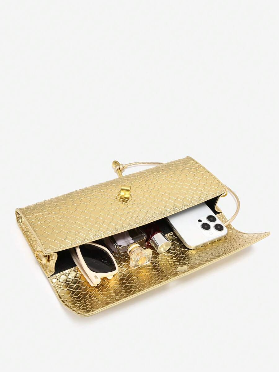 Bolsa Mirella Embreagem Couro Legítimo