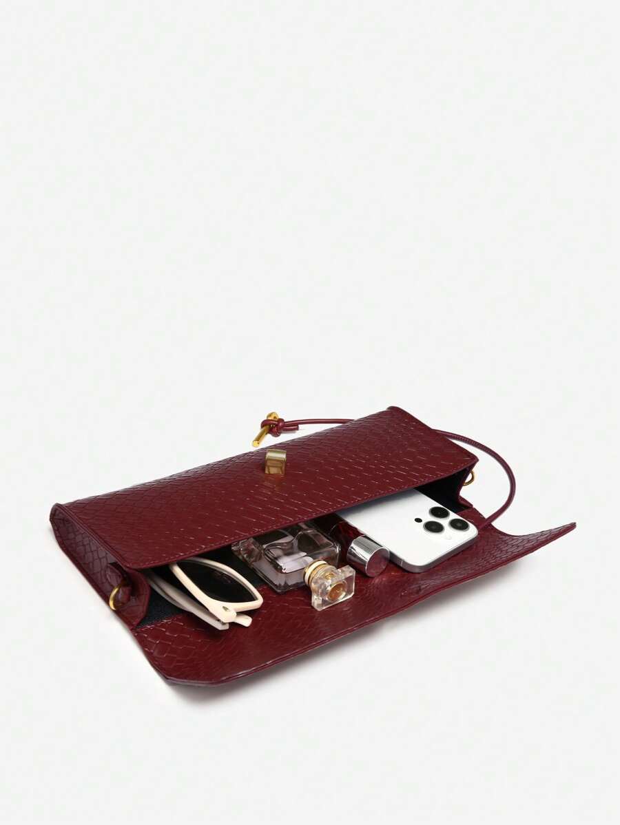 Bolsa Mirella Embreagem Couro Legítimo