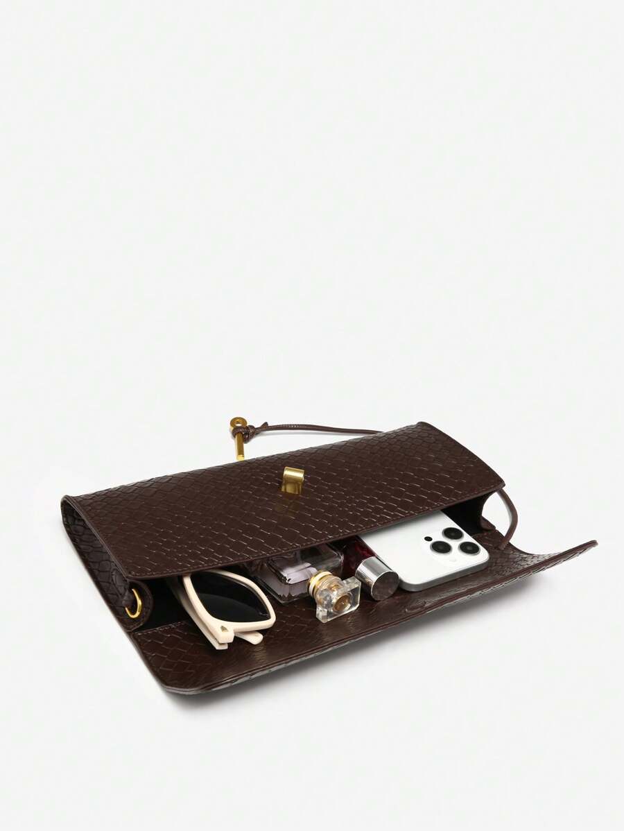 Bolsa Mirella Embreagem Couro Legítimo