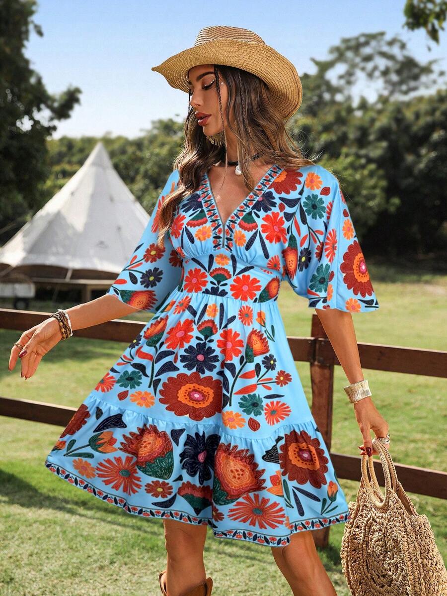 Vestido Luna Floral Curto