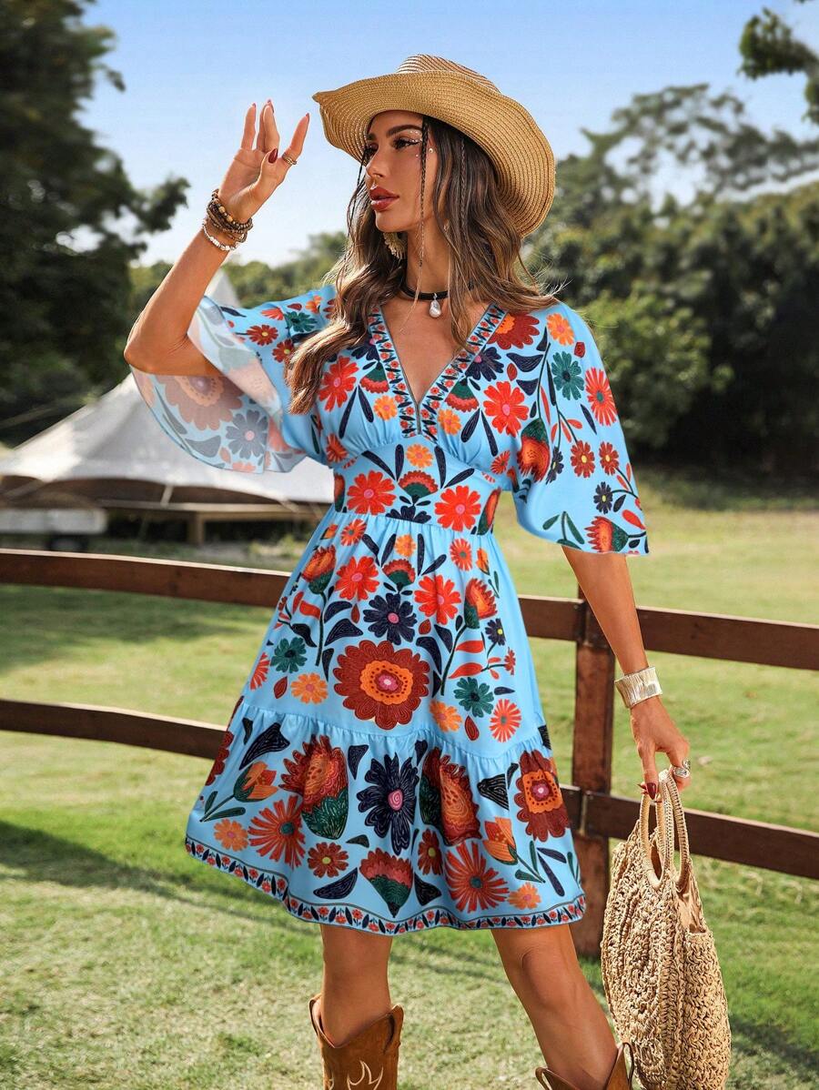 Vestido Luna Floral Curto