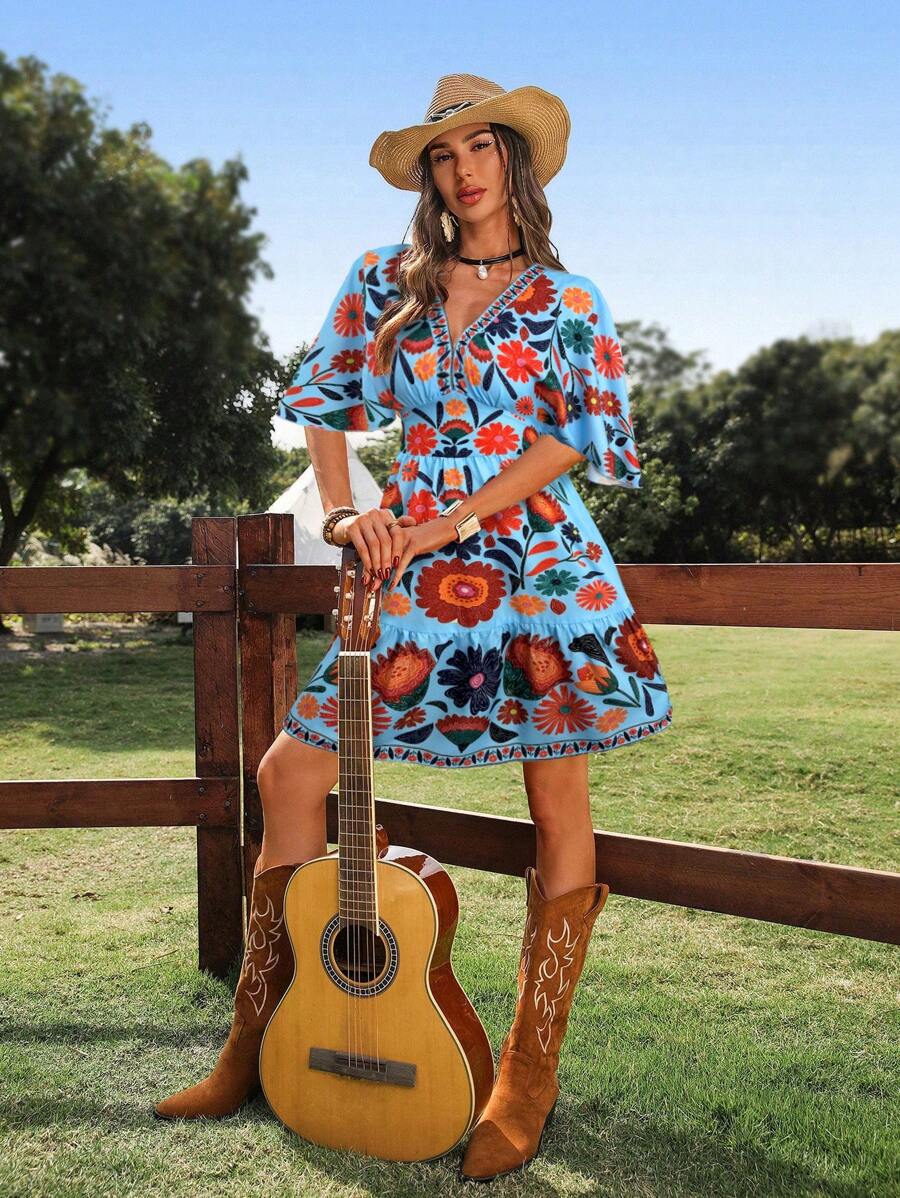 Vestido Luna Floral Curto