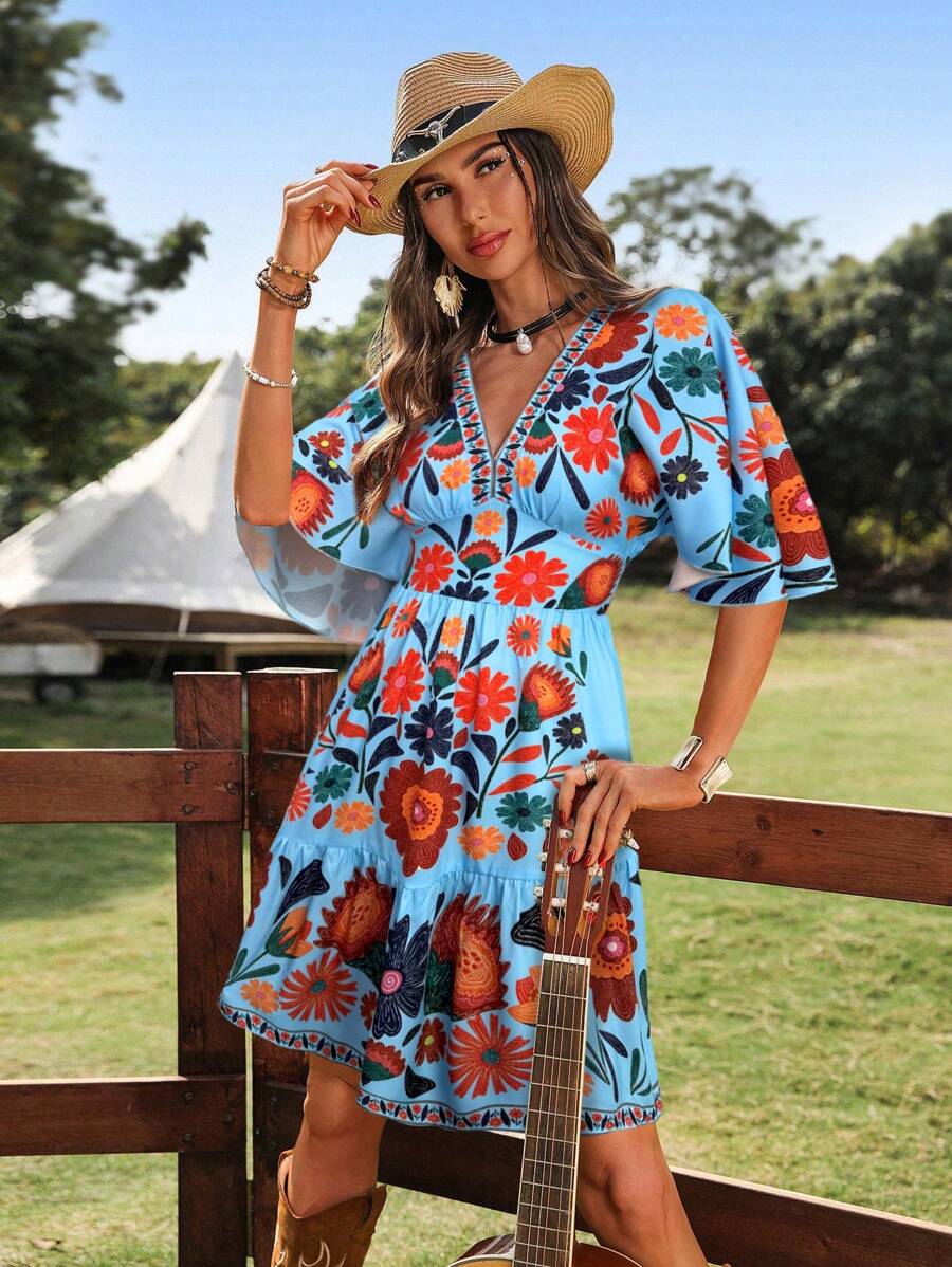 Vestido Luna Floral Curto