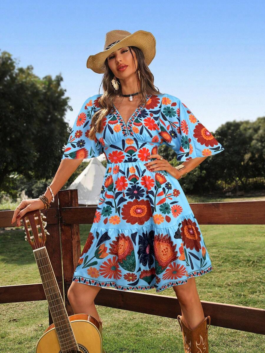 Vestido Luna Floral Curto