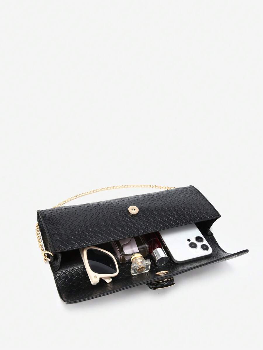 Bolsa Mirella Embreagem Couro Legítimo