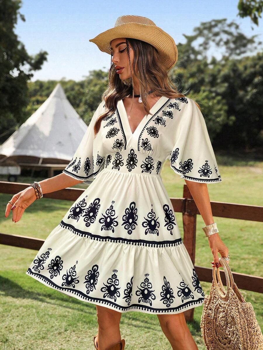 Vestido Luna Floral Curto