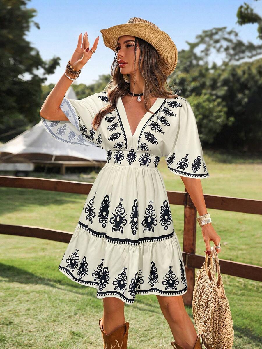 Vestido Luna Floral Curto