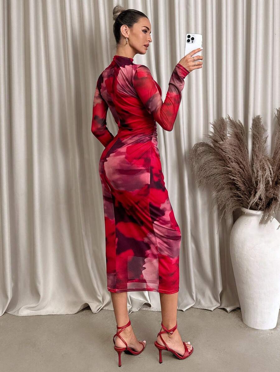 Vestido Nicole Abstract Noir