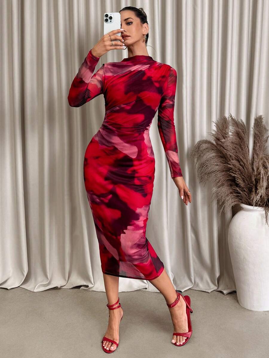 Vestido Nicole Abstract Noir