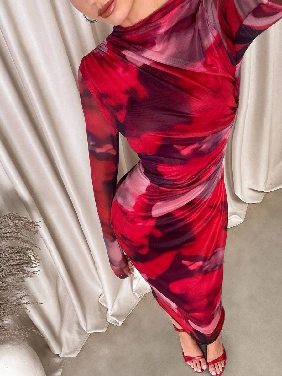 Vestido Nicole Abstract Noir