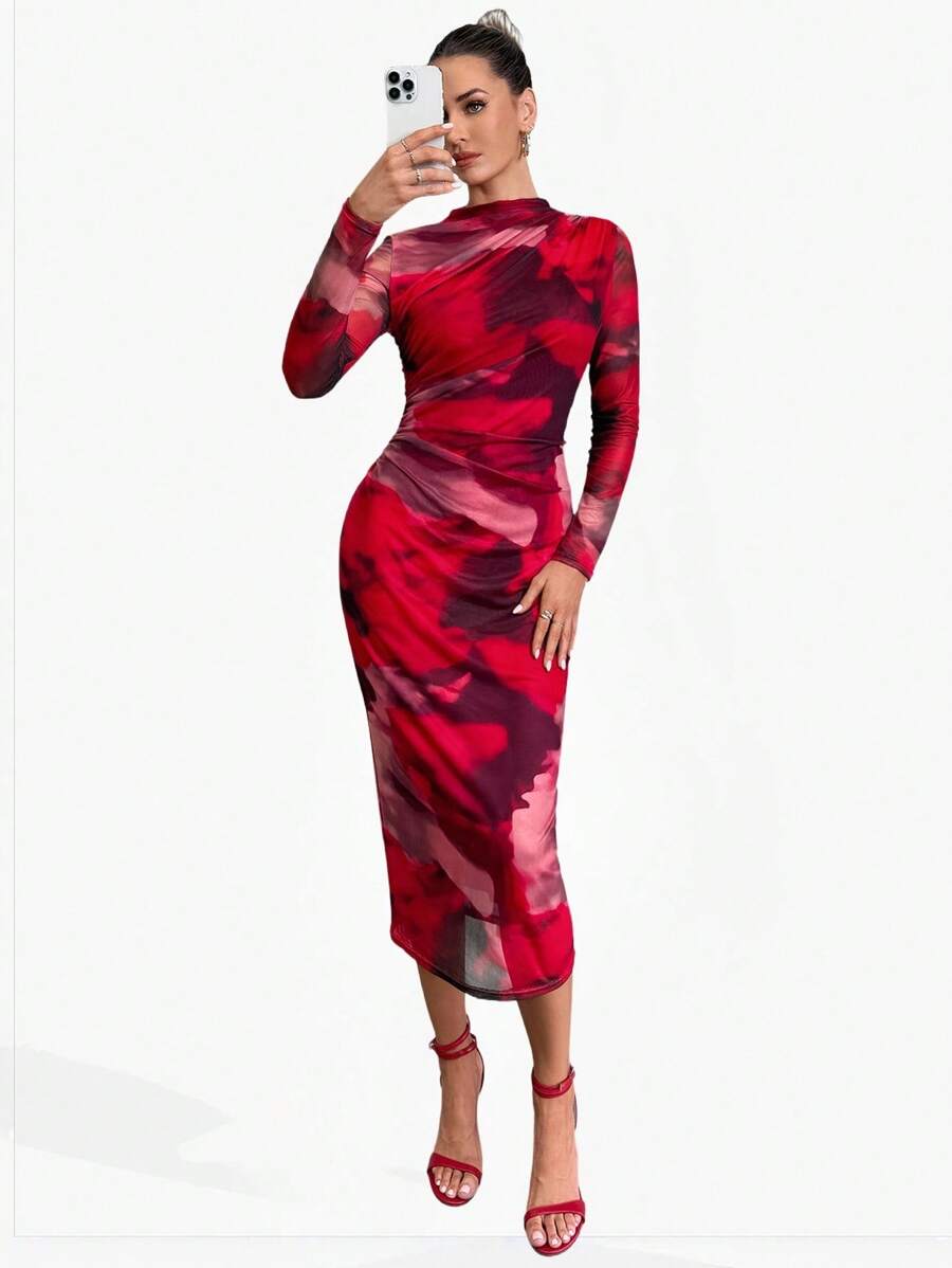 Vestido Nicole Abstract Noir