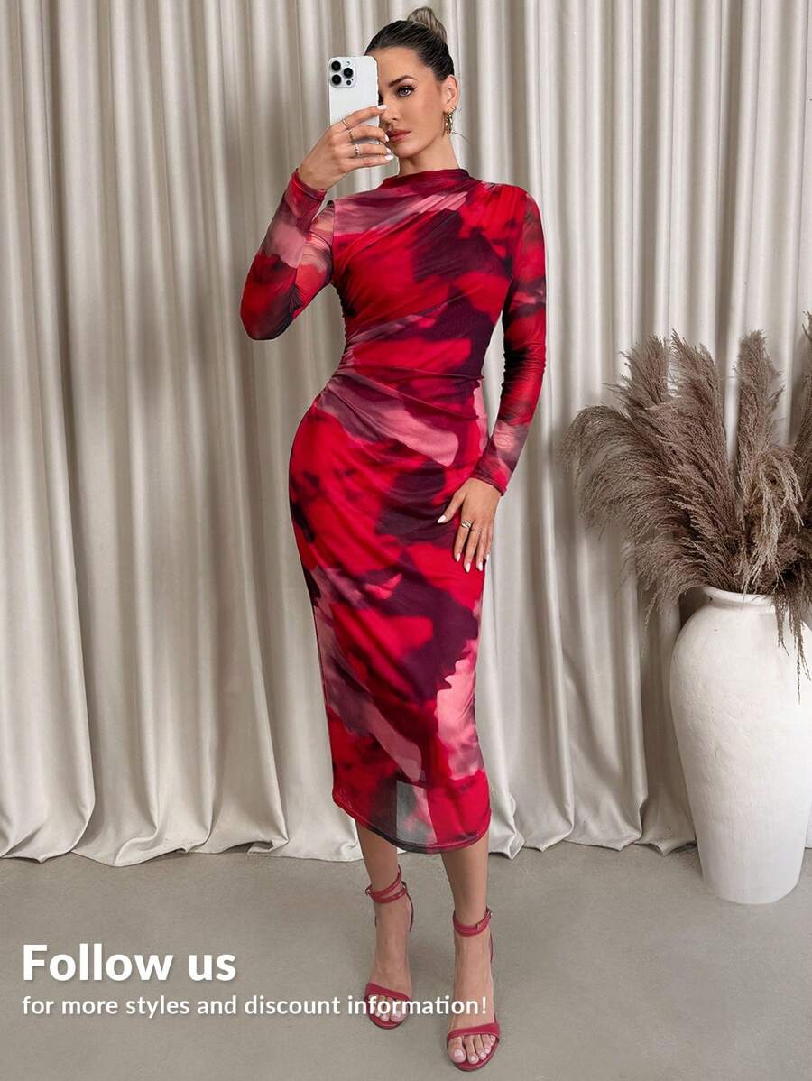 Vestido Nicole Abstract Noir