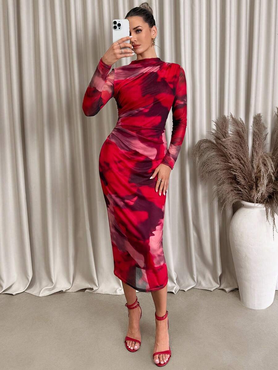 Vestido Nicole Abstract Noir