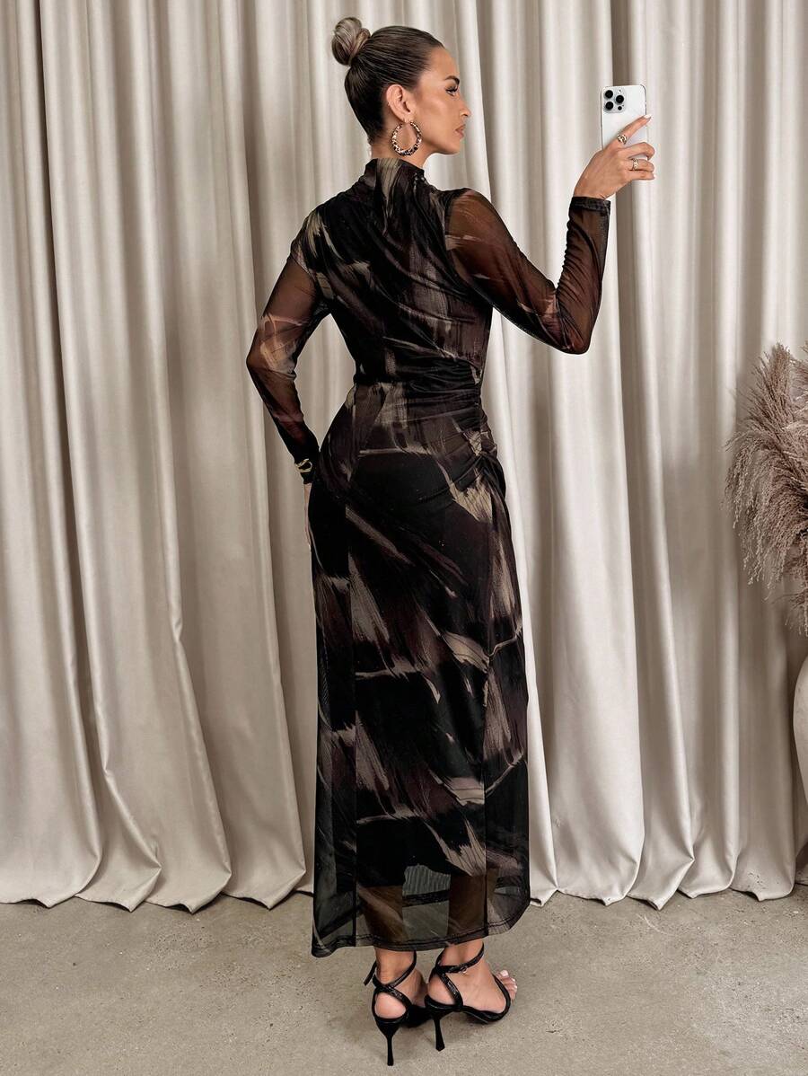 Vestido Nicole Abstract Noir